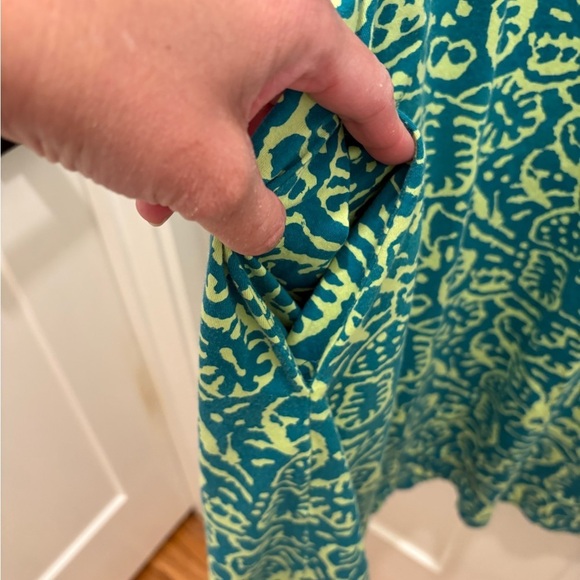 Soft Surroundings Women’s Tropical Slip Dress Size L Knee Length cap sleeves - Picture 6 of 8